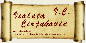 Violeta Ćirjaković vizit kartica